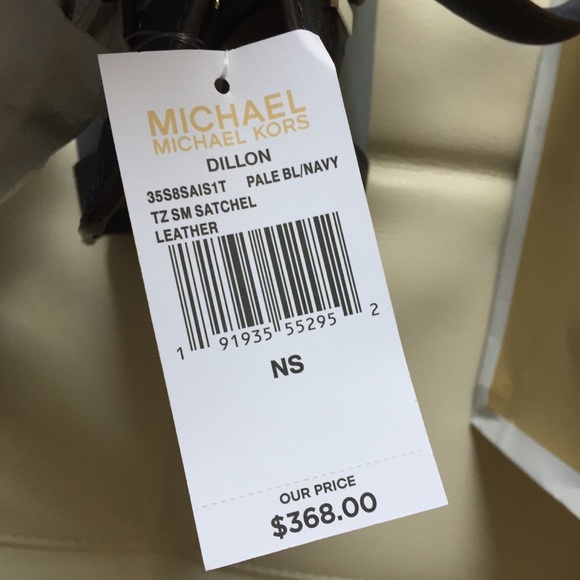 NWT MICHAEL KORS DILLON SATCHEL CROSSBODY BLUE - Picture 5 of 8